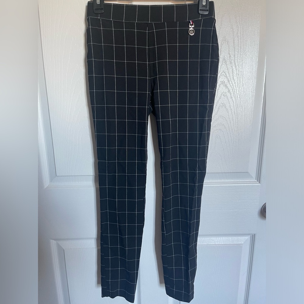 Tommy Hilfiger Black Checkered Women's Pants